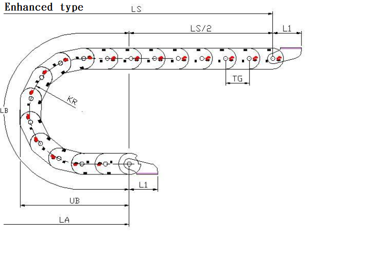 Enhanced type cable drag chain